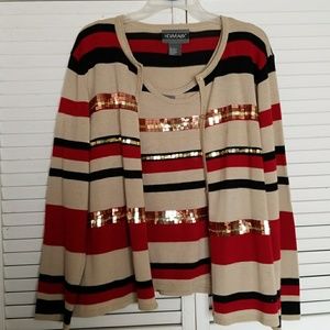 FINAL SALE! Women's XL 2 piece tank/sweater set